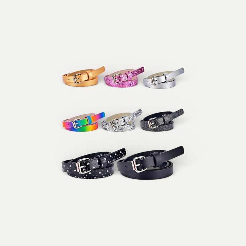 Ceinture enfant à boucle classique argentée