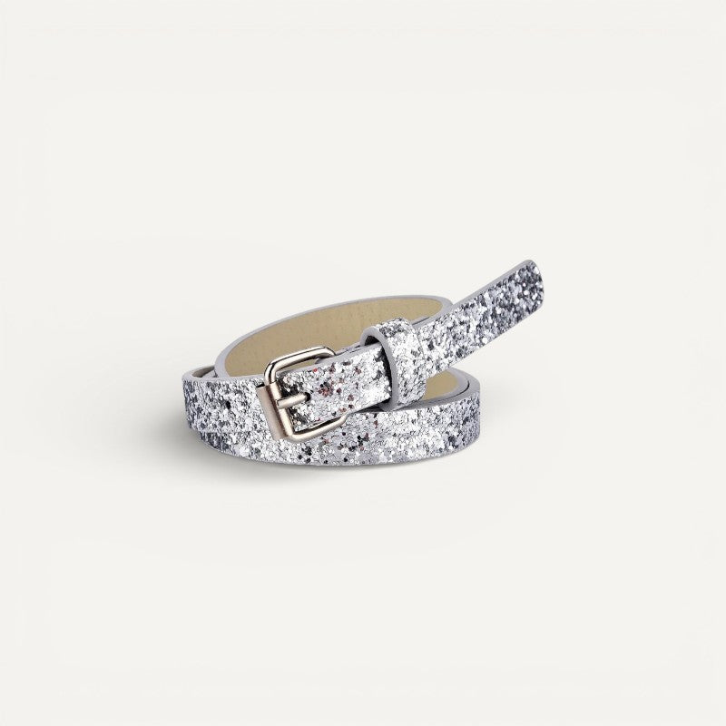 Ceinture enfant à boucle classique argentée