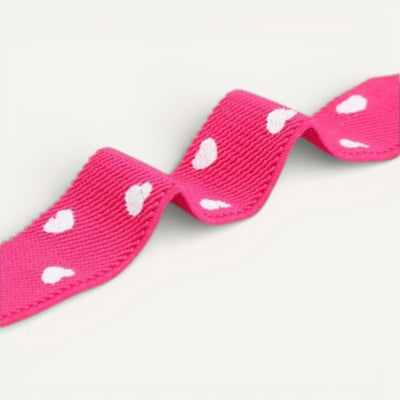 Ceinture Enfant Élastique Rose à Motifs Cœurs