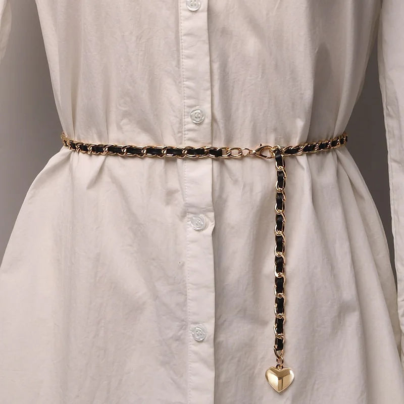 Ceinture Chaîne Dorée Femme avec Finition Élégante