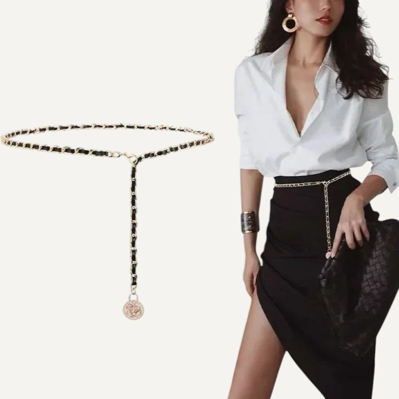 Ceinture Chaîne Dorée Femme avec Finition Élégante
