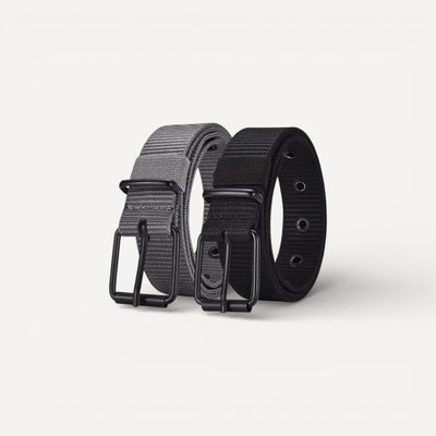 2 Ceintures Homme en Nylon Résistant avec Boucle Métallique