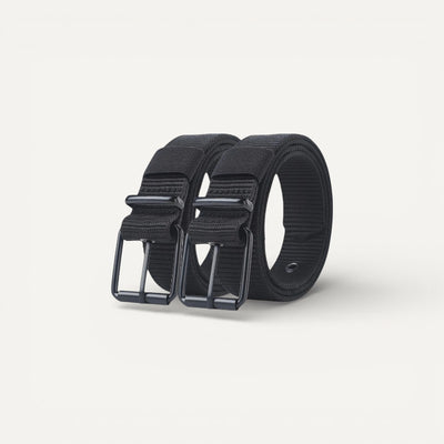 2 Ceintures Homme en Nylon Résistant avec Boucle Métallique