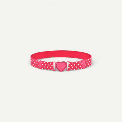 Ceinture Enfant Élastique Rose avec Boucle Cœur