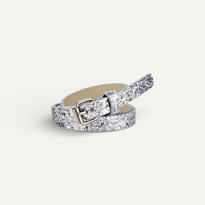 Ceinture enfant à boucle classique argentée