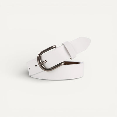 Ceinture en Cuir Femme avec Boucle Classique Arrondie