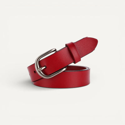 Ceinture en Cuir Femme avec Boucle Classique Arrondie