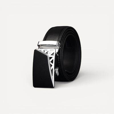 Ceinture Homme en Cuir avec Boucle Automatique Design Géométrique