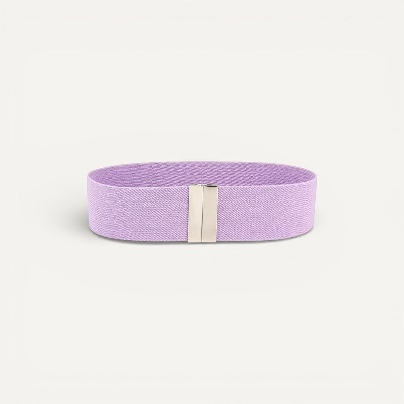 Ceinture Femme Élastique Large avec Boucle Métal Élégante