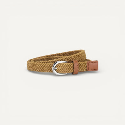 Ceinture Enfant Tressée Élastique avec Boucle Argentée