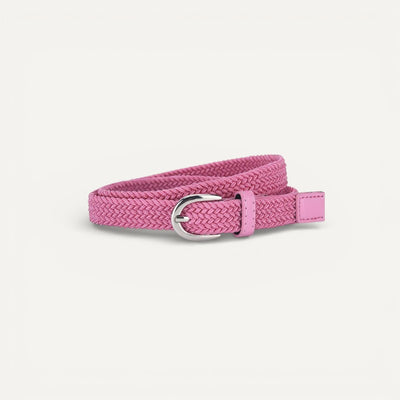 Ceinture Enfant Tressée Élastique avec Boucle Argentée