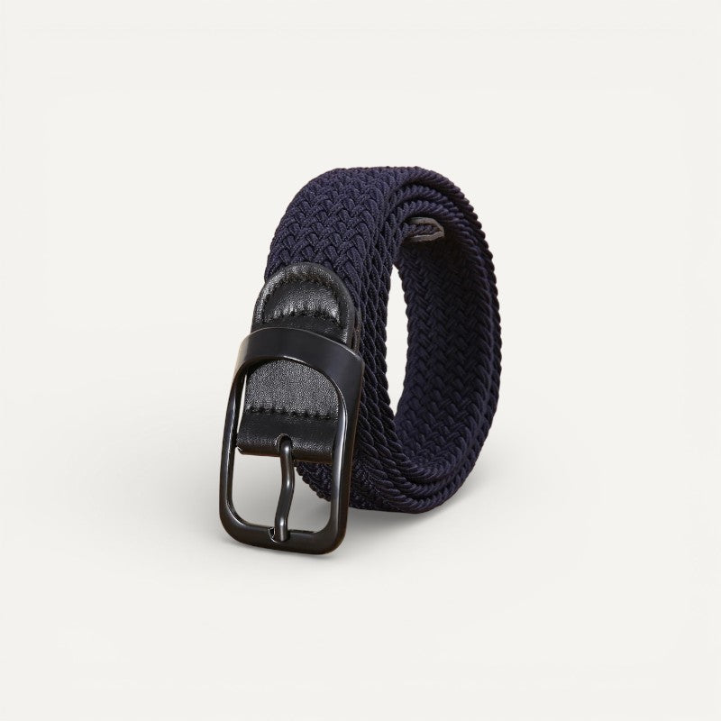 Ceinture Homme Tressée avec Boucle Métallique Élégante
