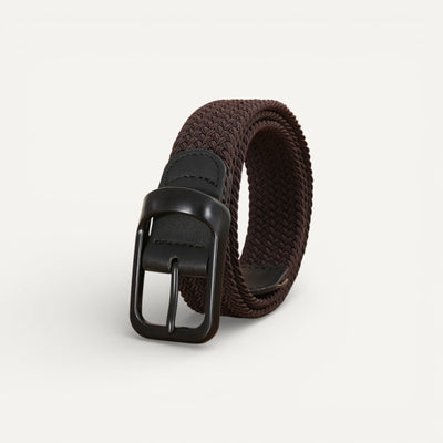 Ceinture Homme Tressée avec Boucle Métallique Élégante