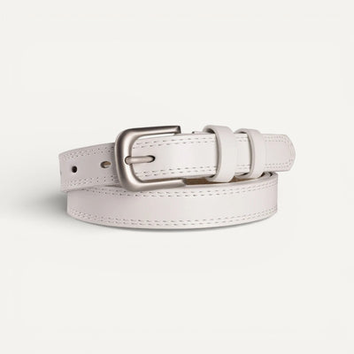 Ceinture Femme en Cuir Marron à Boucle Classique Élégante