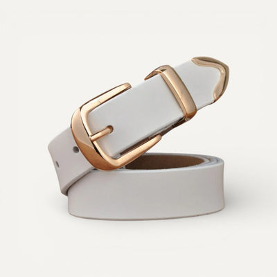 Ceinture Femme en Cuir à Boucle Dorée Élégante
