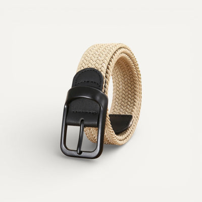 Ceinture Homme Tressée avec Boucle Métallique Élégante