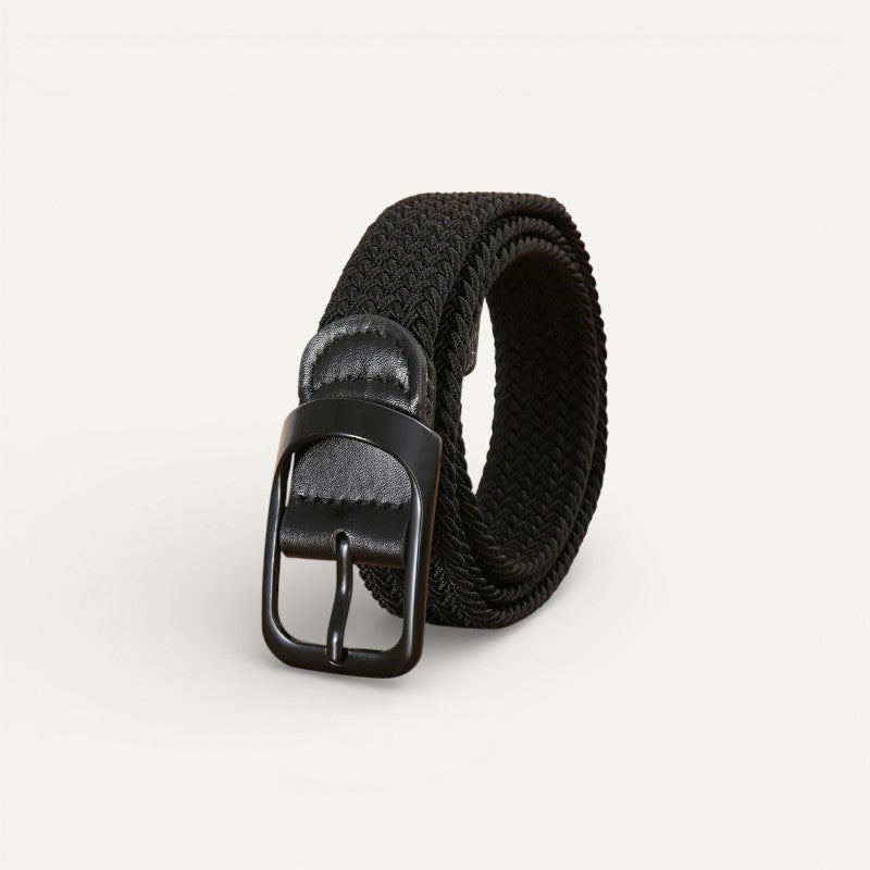 Ceinture Homme Tressée avec Boucle Métallique Élégante
