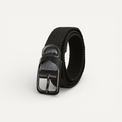 Ceinture Homme Tressée avec Boucle Métallique Élégante