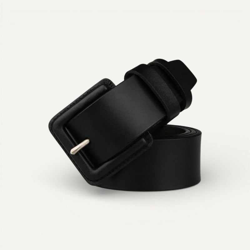 Ceinture Femme en Cuir à Boucle Large Minimaliste