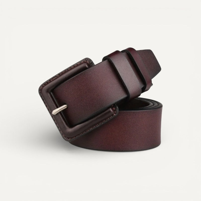 Ceinture Femme en Cuir à Boucle Large Minimaliste