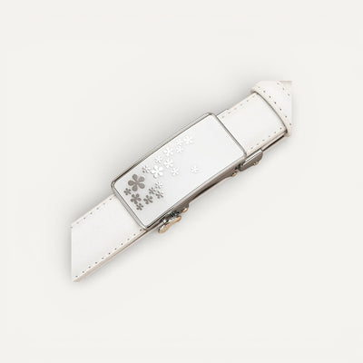 Ceinture Femme Élégante à Boucle Automatique Motifs Floraux