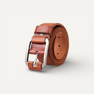 Ceinture Homme en Cuir avec Boucle Classique en Acier