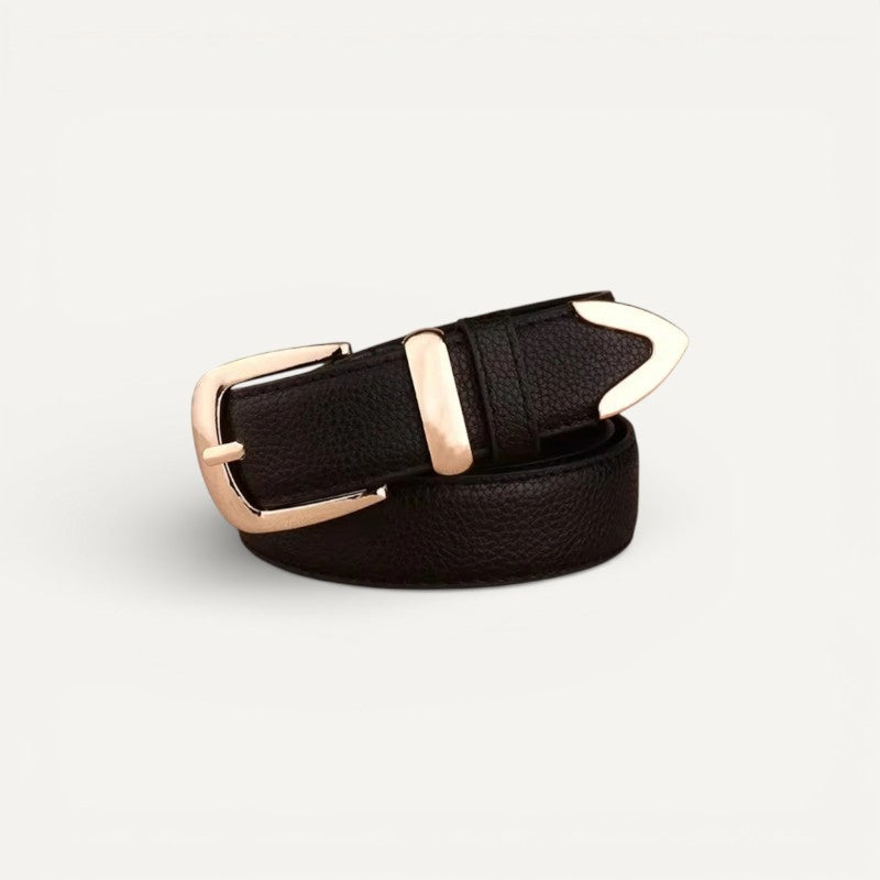 Ceinture en Cuir Femme Élégante avec Boucle Métallique