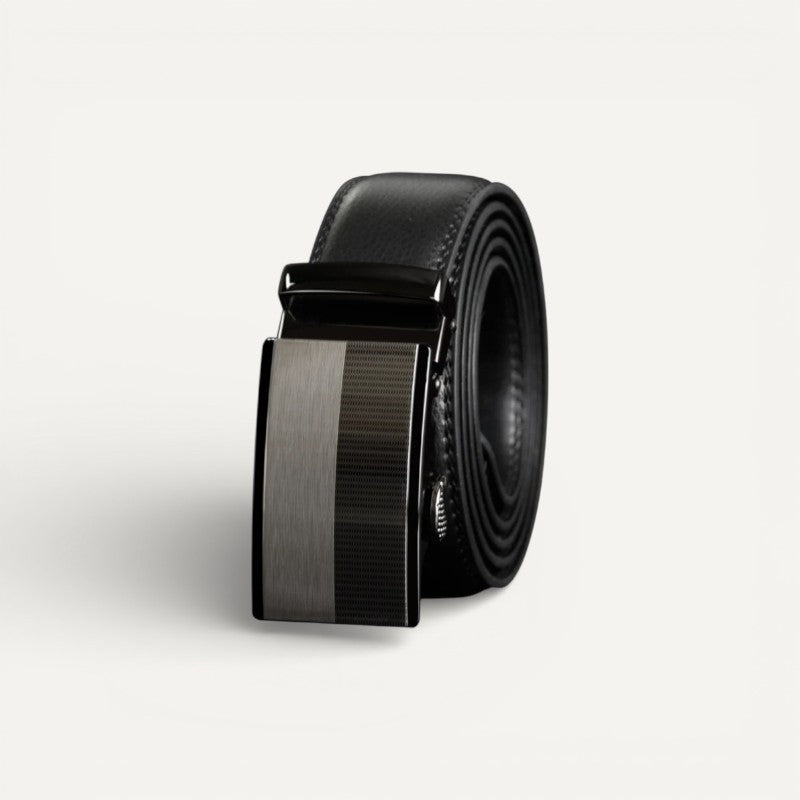 Ceinture Homme en Cuir avec Boucle Automatique Bicolore
