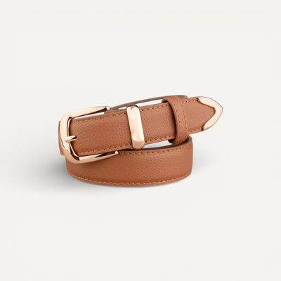 Ceinture en Cuir Femme Élégante avec Boucle Métallique