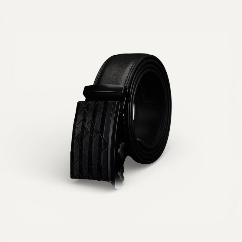 Ceinture Homme en Cuir avec Boucle Automatique Géométrique