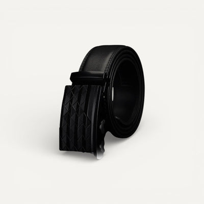 Ceinture Homme en Cuir avec Boucle Automatique Géométrique
