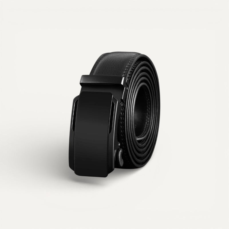 Ceinture Homme en Cuir avec Boucle Automatique Noire