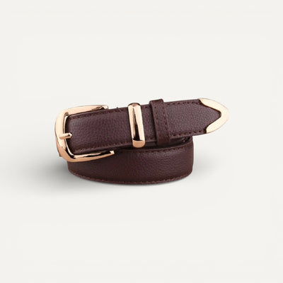 Ceinture en Cuir Femme Élégante avec Boucle Métallique