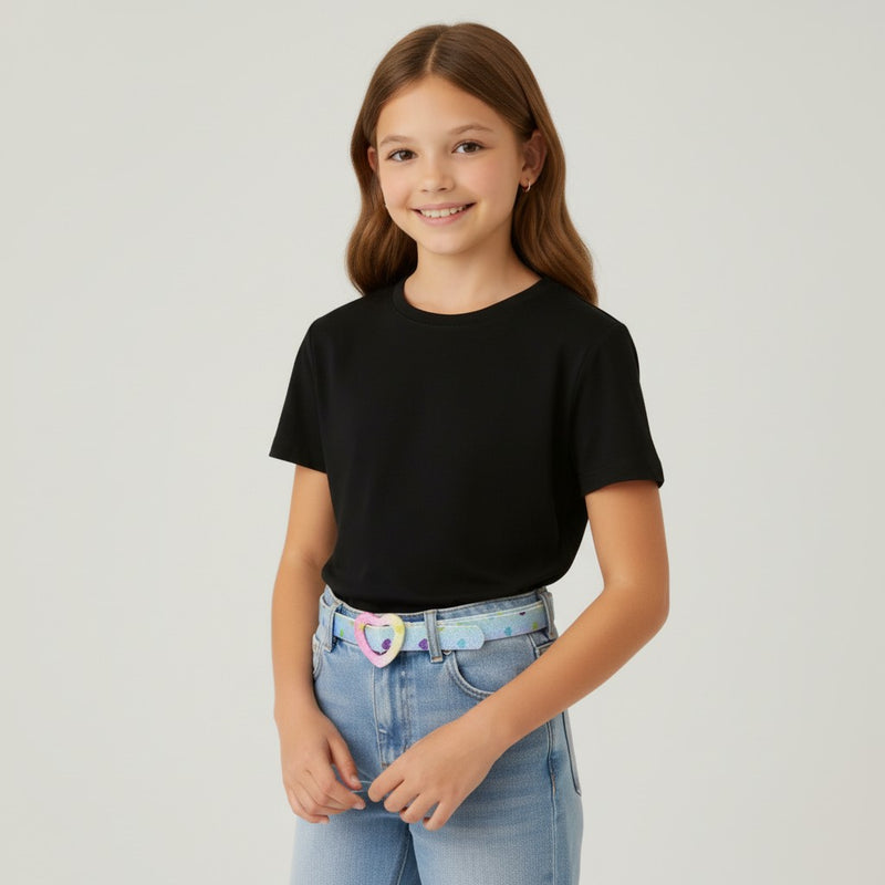 Ceinture Enfant avec Boucle Cœur Fantaisie